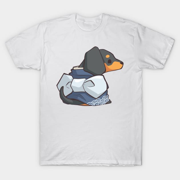 Kimono Dachshund T-Shirt by Bobblejot